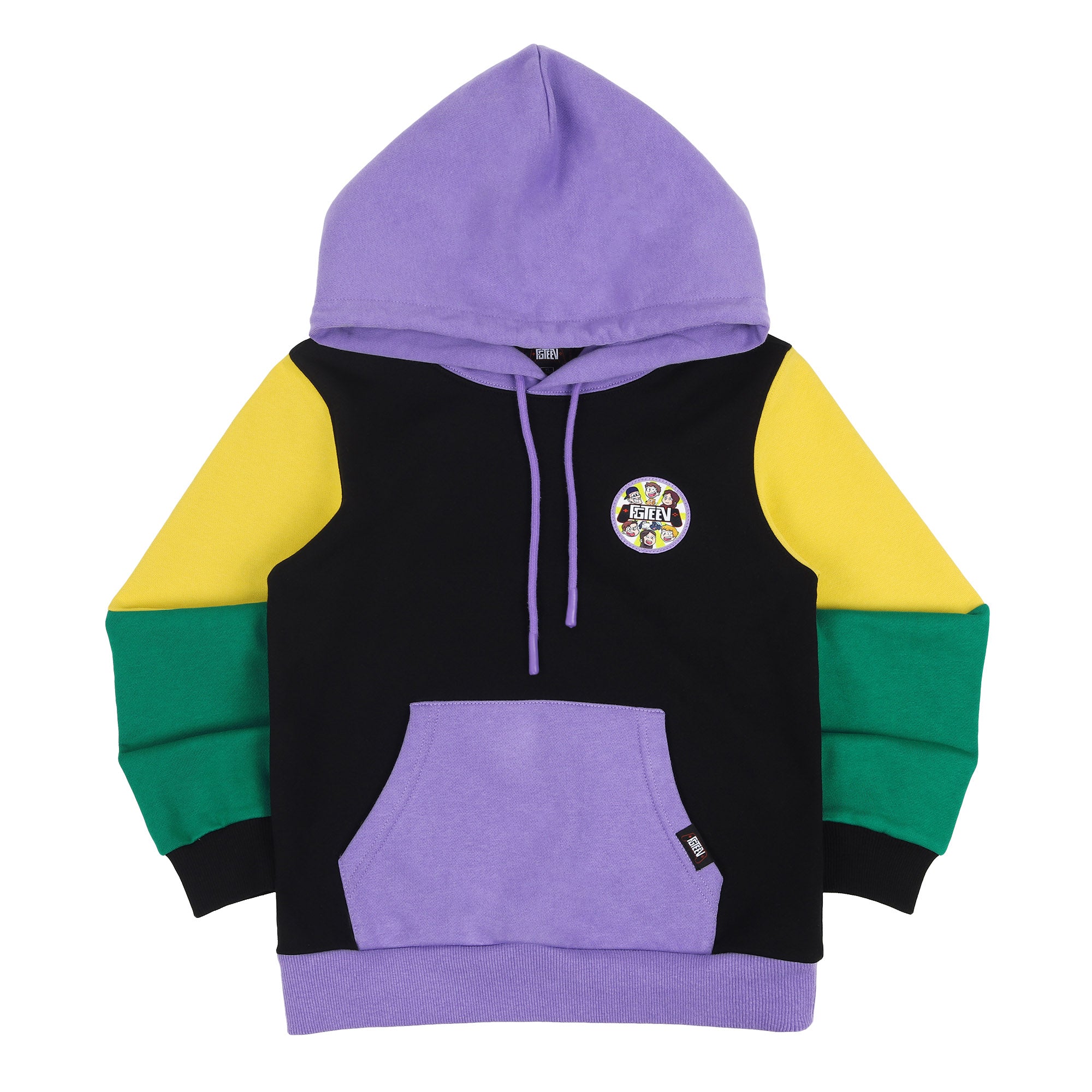 Half best sale colored hoodie